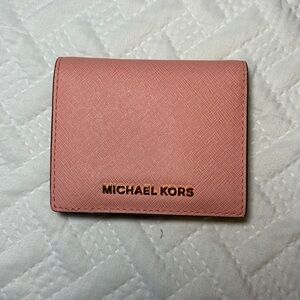 Michael Kors | Jet Set Flap Card Case in Pink (Antique Rose) *Like New*